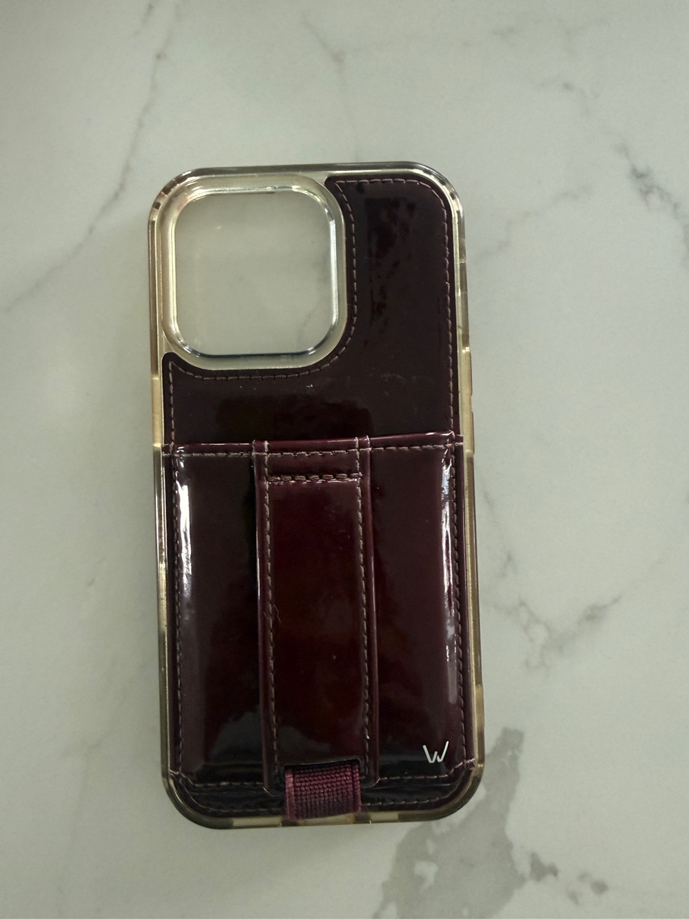 iPhone 16 Pro Wallie Case with Card Holder - Dark Burgundy